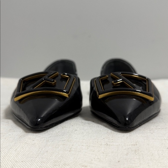 Franco Sarto Women's Hadley Black Patent Pointed Toe Flats Slip Ons size 9.5 - Picture 4 of 8